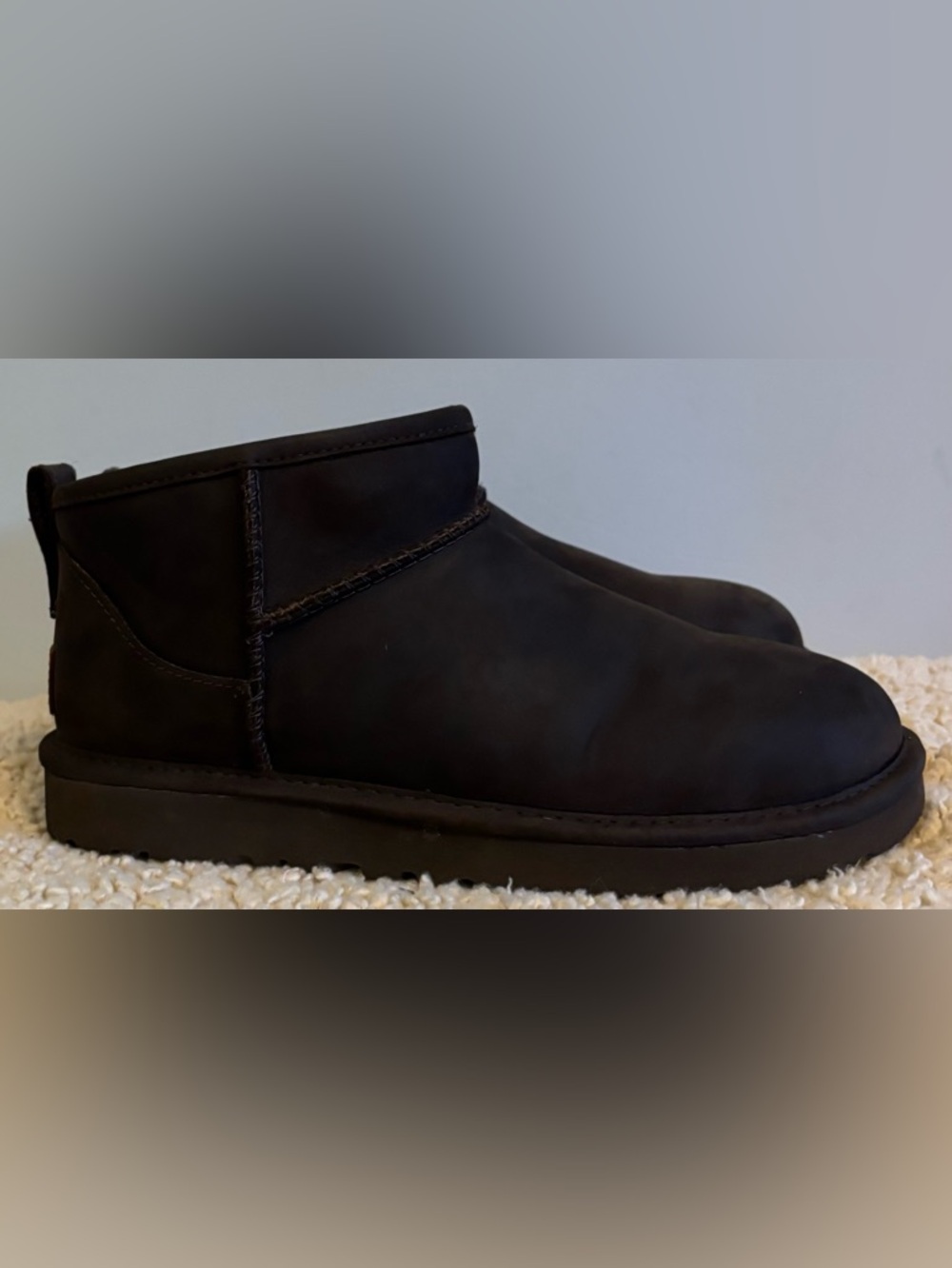 Ugg Womenโs Classic Ultra Mini Leather Boots